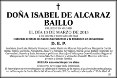 Isabel de Alcaraz Baillo